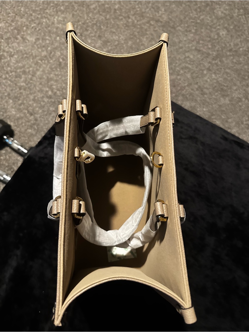 Louis Vuitton Taupe and Cream Monogram OnTheGo Tote - Picture 3 of 3